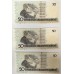 BRAZIL 1990 . FIFTY 50 CRUZADOS NOVOS BANKNOTES . ERROR . INK SMUDGE FROM OVERPRINT